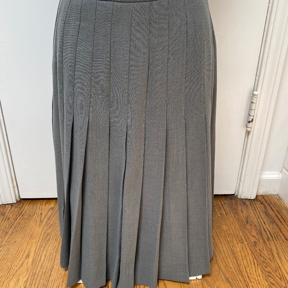 Vintage Escada By Margaret Ley grey pleated skirt - Picture 1 of 4